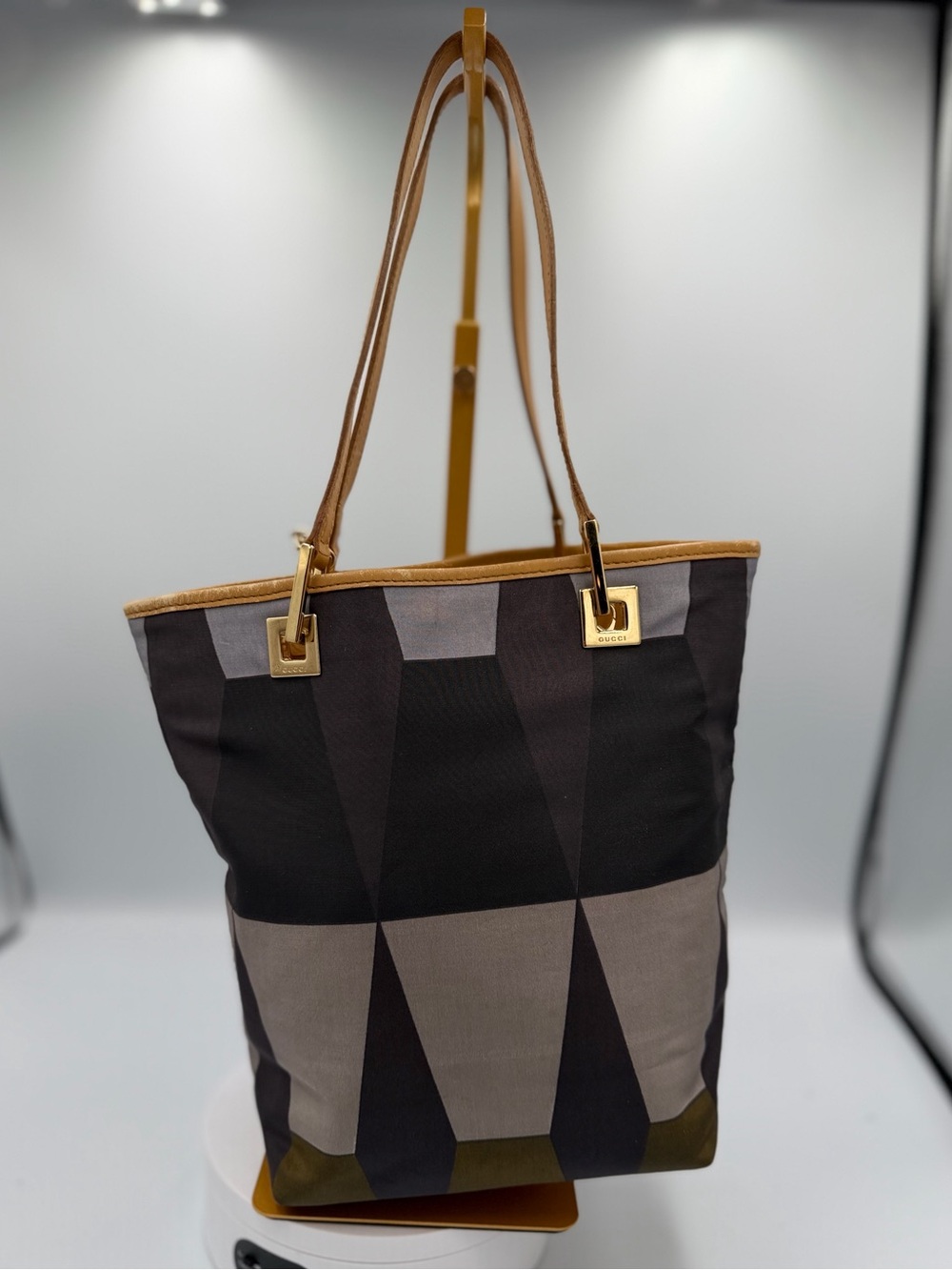 Vintage Gucci Geometric Print Tote Bag